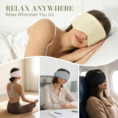 Sleep Mask for Women Men, Reversible Eye Mask Sleeping with Cozy & Cooling Sides, Adjustable Velcro Band, Blackout Face-Hugging Padded Eye Cover for Sleeping Travel Office, Grey/White