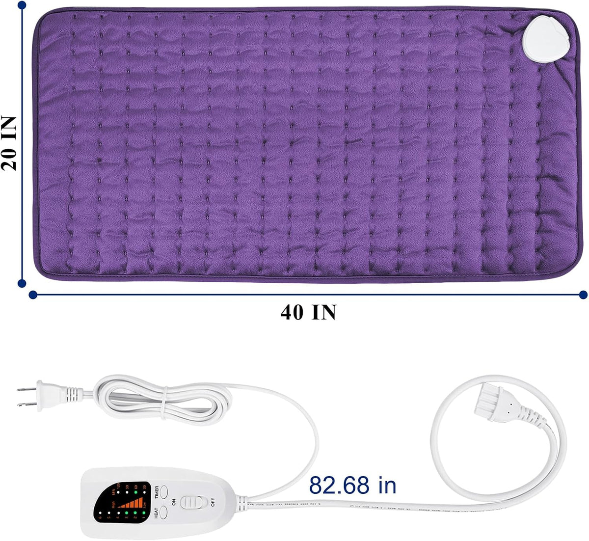Electric Heating pad for Back Neck Shoulder Knee Arms Legs- Electric Heat Pads with 6 Heat Settings & Auto Shut Off Heat Heating Pad for Birthday Mother Father Girl Men Women
