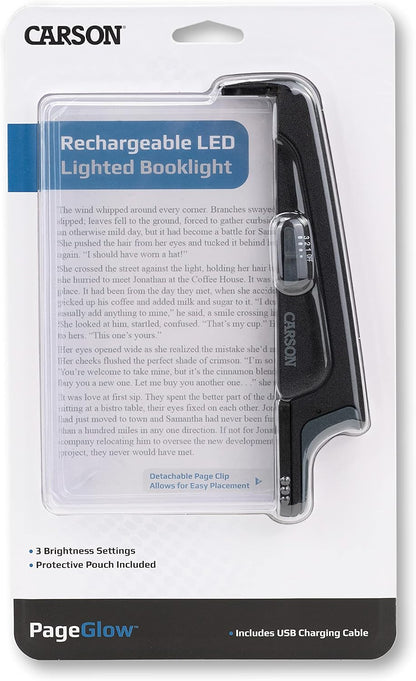 Carson PageGlow Rechargeable LED Reading Light (PG-10R) 7.25x5.4X.88