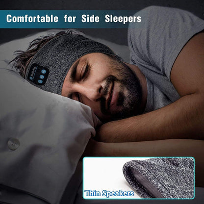 Wireless Bluetooth Sports Headband Headphones Ultra-Thin HD Stereo Perfect for Sleeping,Workout,Jogging,Yoga,Insomnia, Air Travel, Meditation Gray