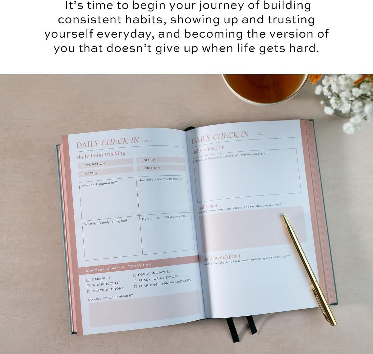 Paper & Progress Wellness Journal – 12-Week Fitness & Self Care Journal for Women | Daily Habit Tracker, Meal Planner, Workout Log, Weekly Reflections & Mindset Coaching Prompts