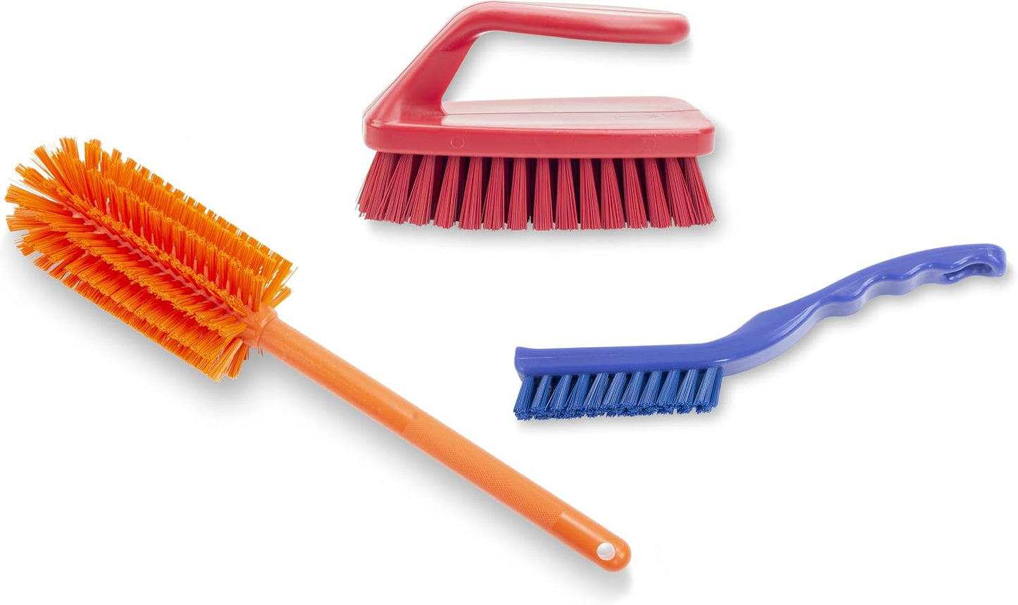 SPARTA Grout Brush with Stiff Nylon Bristles, 8 Inch, White | Flo-Pac, Stiff Crimped Nylon Bristles, 2.75-Inch Brush Section, Narrow Crevices, BPA Free