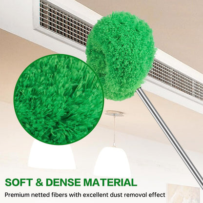 Ceiling Fan Cleaner Duster Reusable Microfiber Ceiling Fan Blade Cleaner Removable Duster with Extension Pole Adjusts 13 to 49.7 Inch for Cleaning Walls Bookshelves Furniture Door Window Top (Blue)