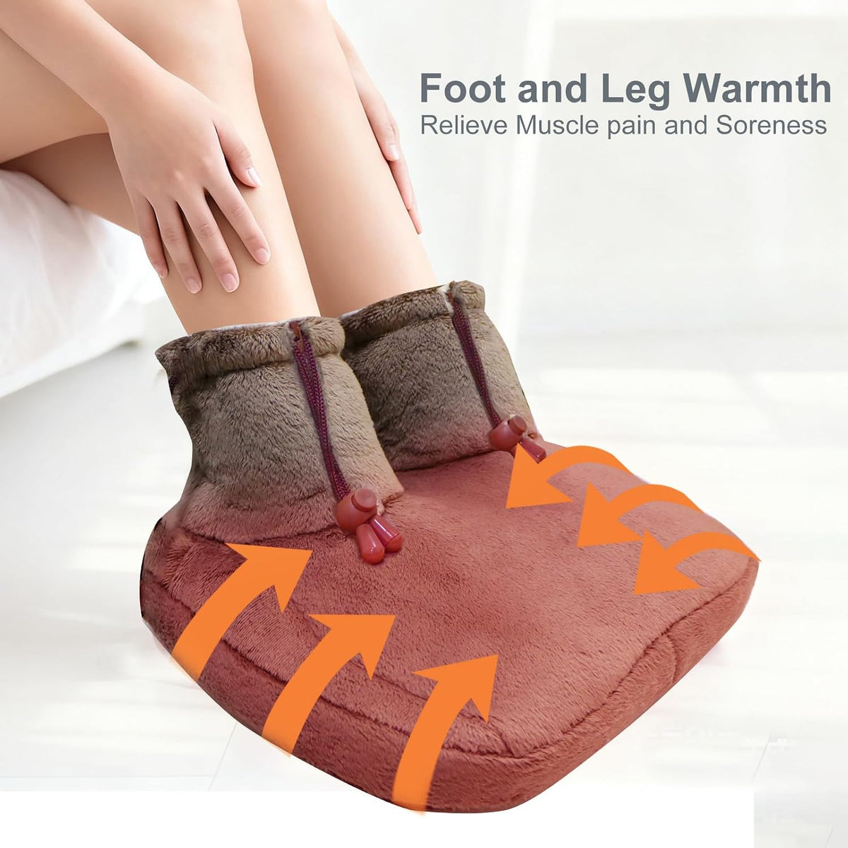 GOQOTOMO Heated Electric Foot Warmer Fast Heating Pad Ultra Soft Flannel Fleece with 3 Settings and Machine-Washable for Men and Women-NBZ