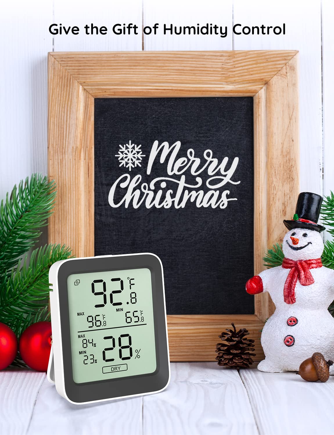 Govee Indoor Hygrometer Thermometer H5075 with Bluetooth App Control | Room Temperature Humidity Meter, 164ft Remote Monitor, Smart Alerts, 2 Years Data Storage Export, for Bedroom Wine Cellar