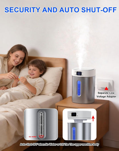 Stainless Steel Humidifiers for Bedroom,Large Room,Baby and Plants