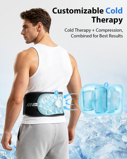 Heating and Cooling Pad for Back with 4 Heat 3 Massage Intensity Levels