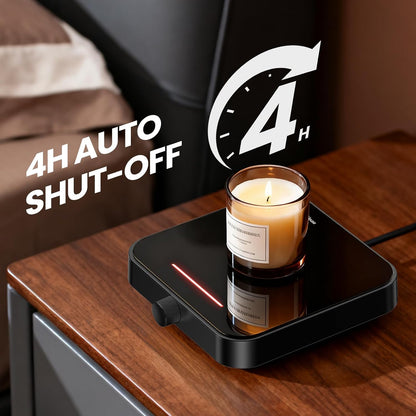 Maestri House Mug Warmer, Electric Coffee Cup Warmer for Desk with 3-Temp Settings,Auto Shut Off, Constant Temperature Heating for Beverage, Milk, Tea and Hot Chocolate at Home & Office (Black)