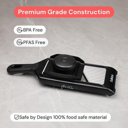 Fullstar - Handheld Mandoline Vegetable Slicer & Julienne Cutter | 2 in 1 Onion, Veggie & Fruit Slicer, 4 Thickness Settings with Stainless Steel Guard for Easy & Safer Slicing (White)