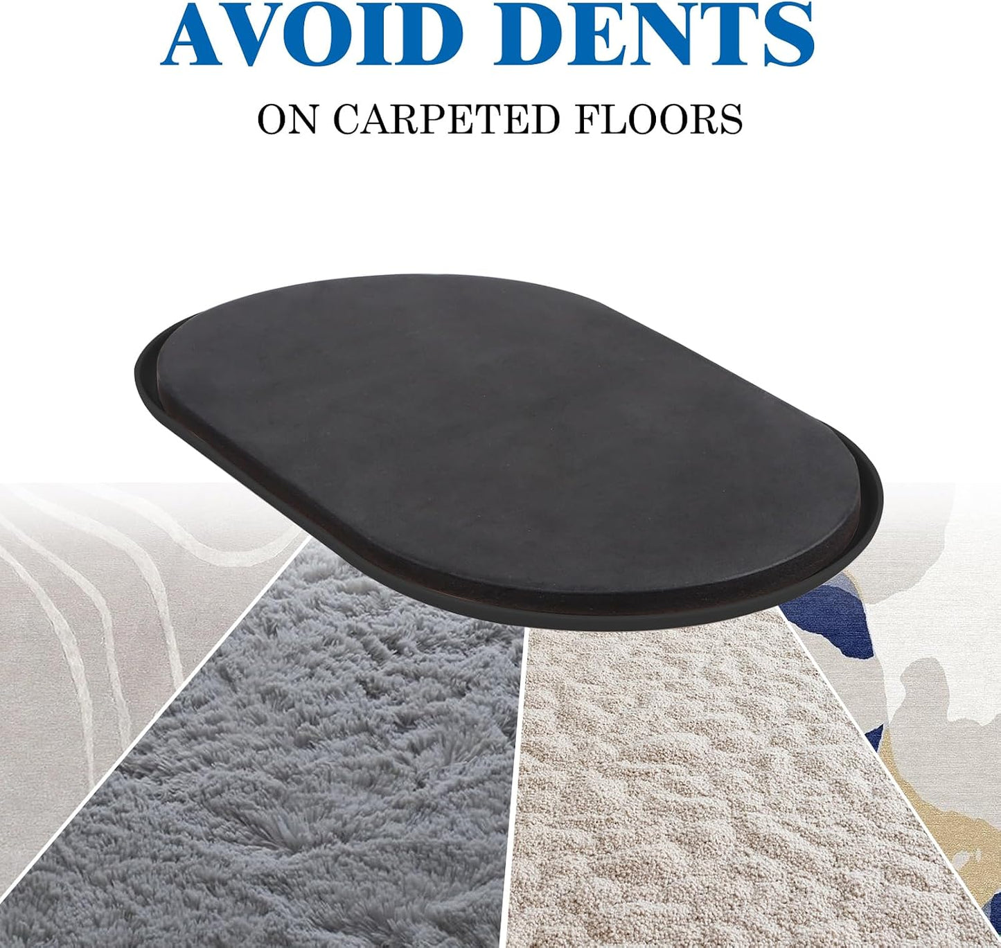 Furniture Slider, 3-1/2" x 6" Oval Heavy-Duty Furniture Movers, Reusable Carpet Sliders for Furniture, Heavy Furniture Moving Pads Moving Sliders - Protect The Surface of The Carpet (8 Pack)