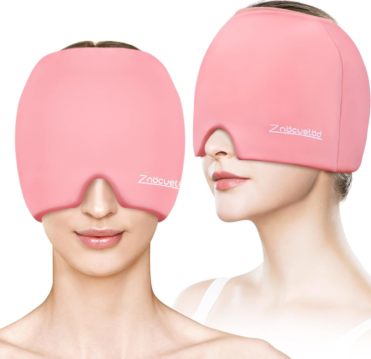 ZNÖCUETÖD Migraine Headache Relief Cap Hat Full Head ice Pack Wrap Cold Cap