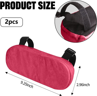 wuyaoyao 2PCS Car Seat Armrest Covers, Comfortable Auto Seat Elbow Support Cushion Pad, Soft Front Seat Chair Armrest Pads, Anti-Scratch Arm Rest Cover Protectors for Car Home Office (Purple)