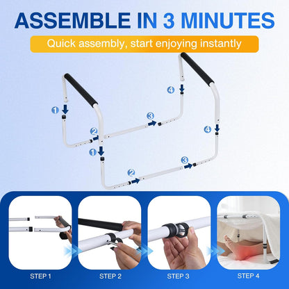 Blanket Lifters for Foot of Bed, Adjustable 20.1–29.5 Inch Bed Blanket Support, Keeps Sheets Off Feet, Carbon Steel Frame, Fits Twin, Full, Queen and King Beds, 4 Clips Included