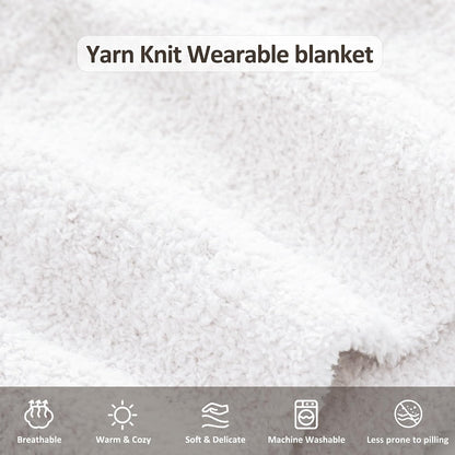 WDCOZY Wearable Blanket Hoodie Poncho Throw Comfy Soft Warm Cape Shawl Cozy Cloak Wrap Hooded with Sleeves For Women Adults