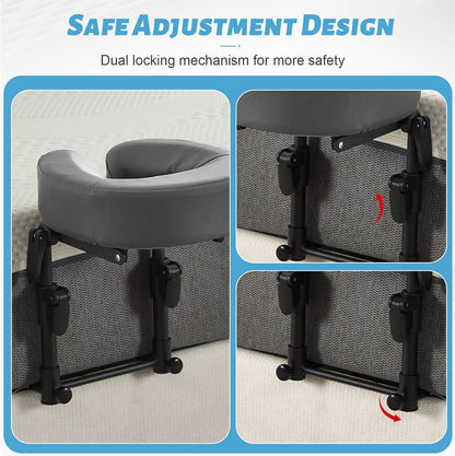 Massage Headrest for Bed, Head Holder & Face Cradle with Face Down Pillow