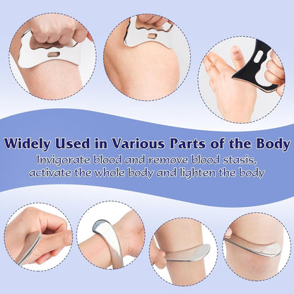Gua Sha Scraping Tool Stainless Steel, Body Massage for Neck Back