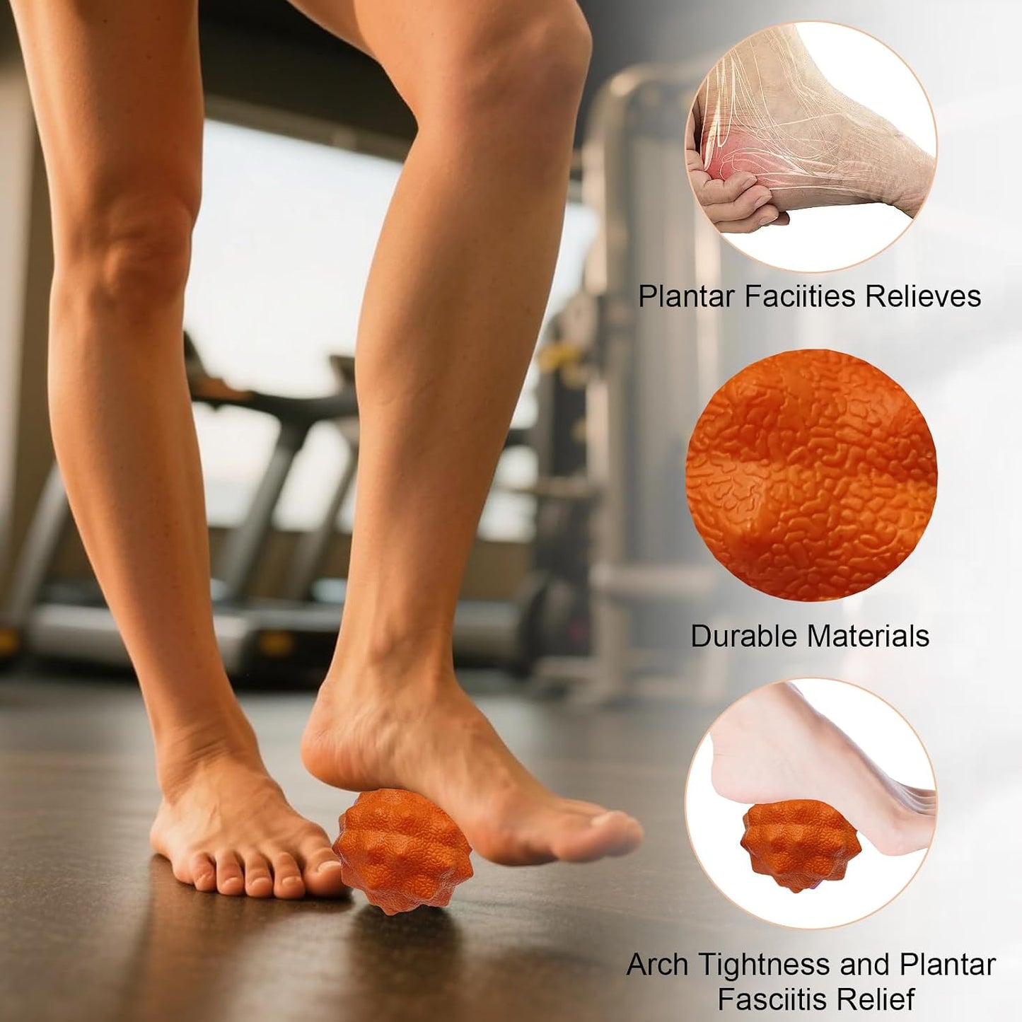 Foot Massage Ball Myofascial Release, Pain Relieve from Plantar Fasciitis, Massage Tool for Tight Muscles and Sore Feet, Restore Foot Massage Roller