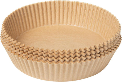 Restaurantware-Pastry Tek 8.1 x 5.5 x 1.8 Inch Air Fryer Liners, 100 Rectangle Air Fryer Baskets - No-Stick Silicone Coating, Unbleached, Food-Grade Paper Liners, For Steamer, Microwave, Oven
