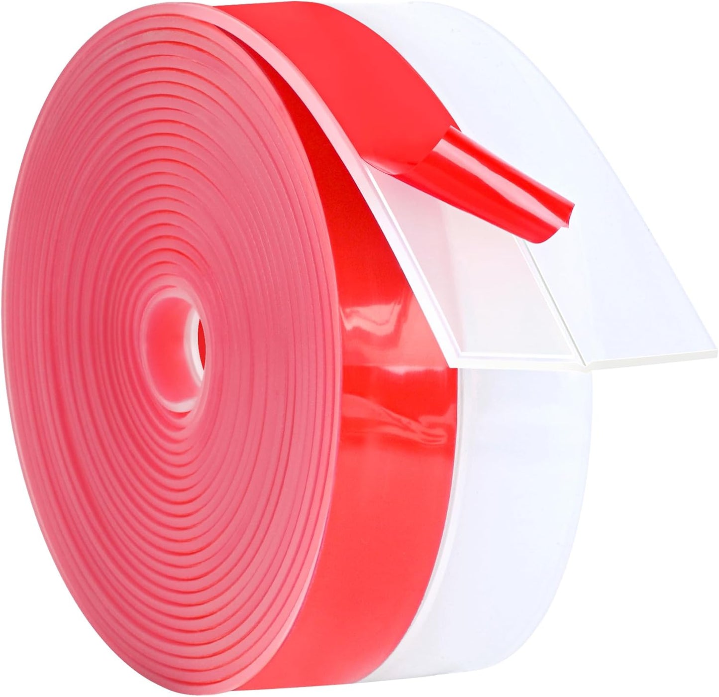 ToLanbbt Weather Stripping Silicone Door Seal Strip 2 in x 10 ft Door Draft Stopper Self Adhesive Tape, Side & Bottom Gaps Insulation Seal for Glass Shower Sliding Window, Black