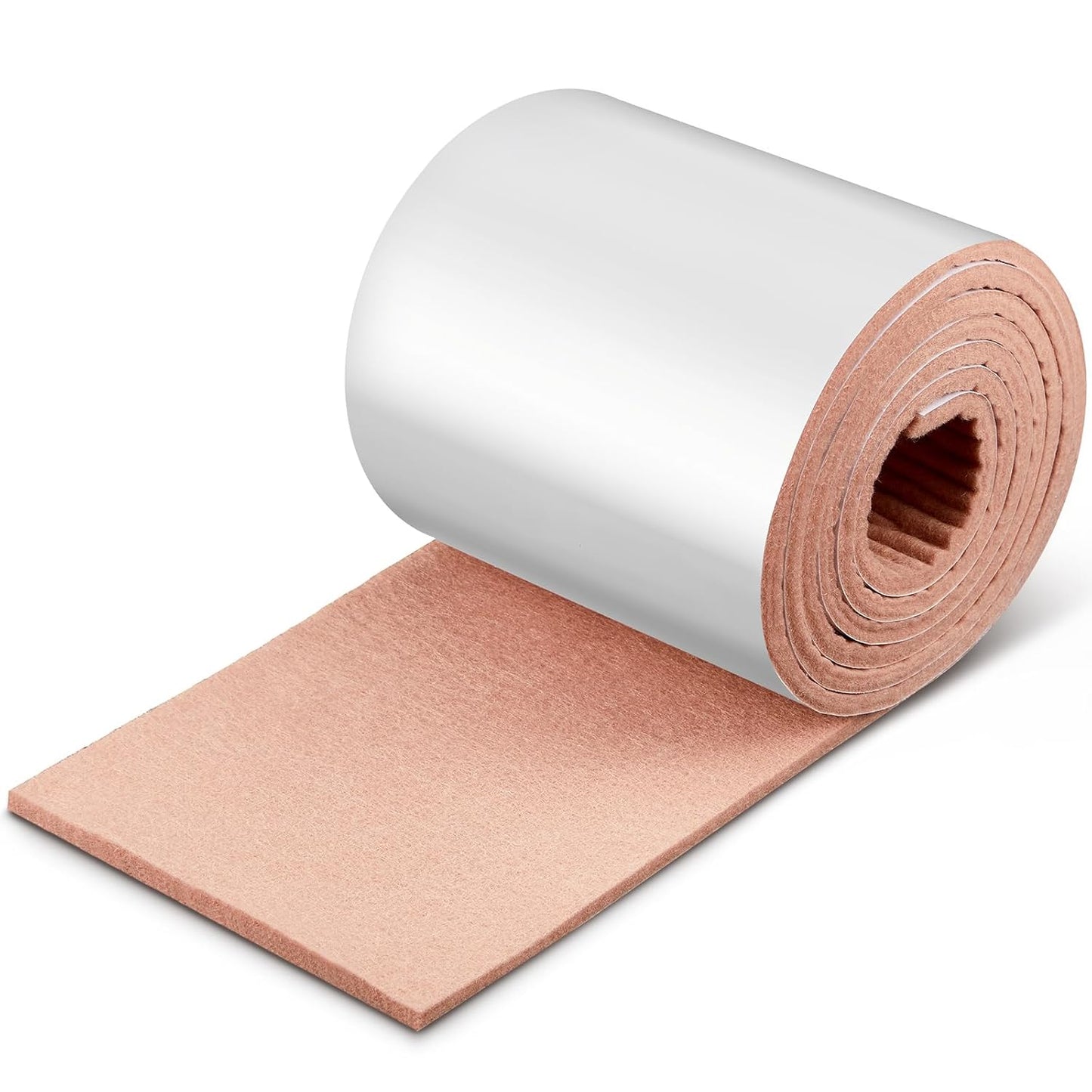 Jecery Adhesive Felt Roll, 1/4" X 6" X 1.25 Yard, Beige | Self-adhesive Padding for Foot Support, Pressure Relief, Furniture Protection, Splint Lining Cushion