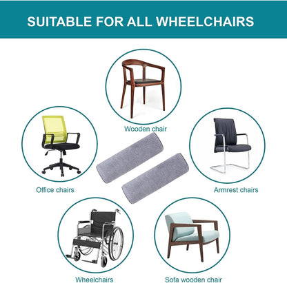 Small Office Chair Arm Covers Protectors, 2-Pack Chair Arm Pads with Straps