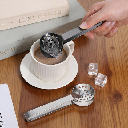 2 Pcs Tea Bag Squeezer Tongs Tea Filter Spoon Clamp Stainless Steel Teabag Strainer Dispenser for Kitchen Bar Tools