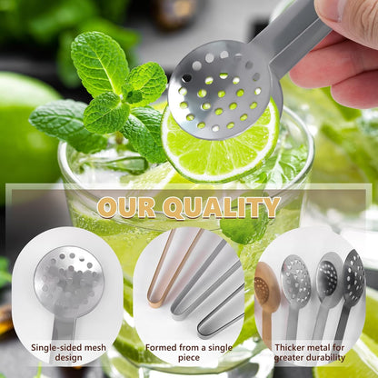 3 Packs Stainless Steel Tea Bag Squeezer Tongs, Teabag Filter Tongs, Tea Bag Strainer Gripper Picker Spoon Clamp Dispenser Accessories for Drinkers Kitchen Bar Tool (Gold & Silver & Black)