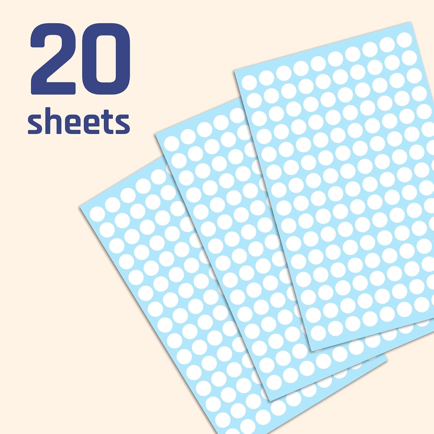 3000 Pieces, Small Colored Dot Round Stickers Labels - 10 Colors, 0.375"