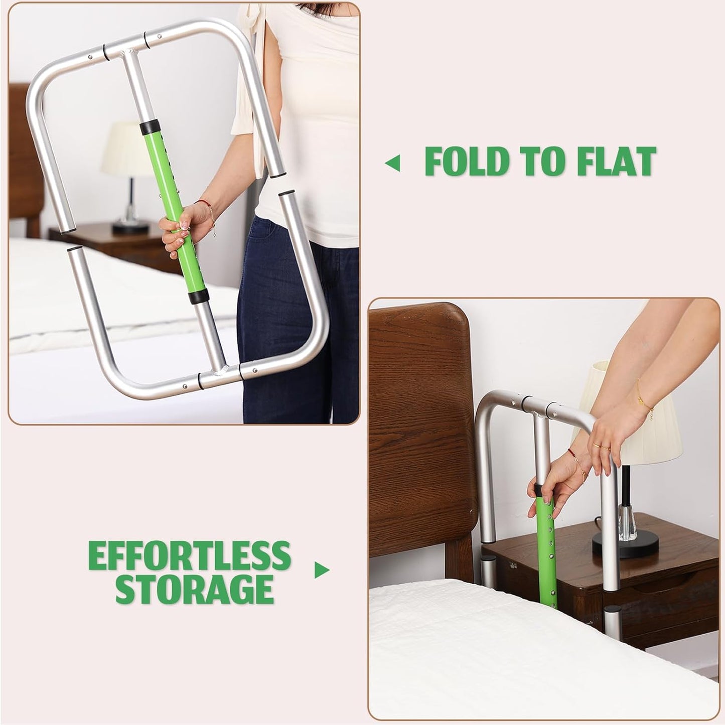 Foldable Blanket Lifter for Foot of Bed Bed Cradel for Feed Sheet Riser Includes 4 Clips | Folds Totally Flat for Effortless Storage,Heigh Adjustable,Aluminum Made
