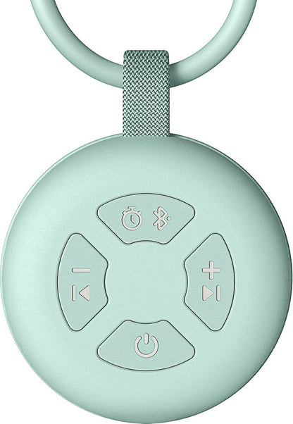 Portable Baby Sound Machine, White Noise Sleep Soother with 12 Soothing Sounds, 15H Battery, Timer & Bluetooth, Noise Canceling for Travel, Nursery, Stroller, Registry Gift for Newborn