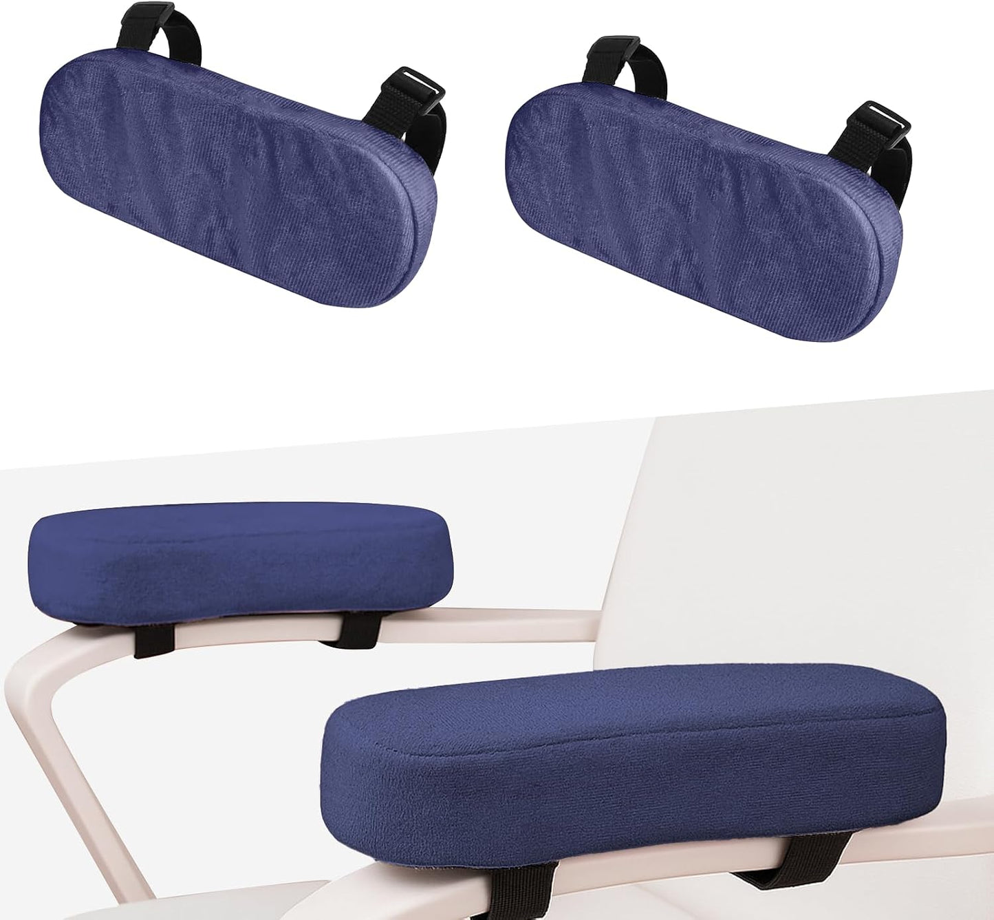 wuyaoyao 2PCS Car Seat Armrest Covers, Comfortable Auto Seat Elbow Support Cushion Pad, Soft Front Seat Chair Armrest Pads, Anti-Scratch Arm Rest Cover Protectors for Car Home Office (Purple)
