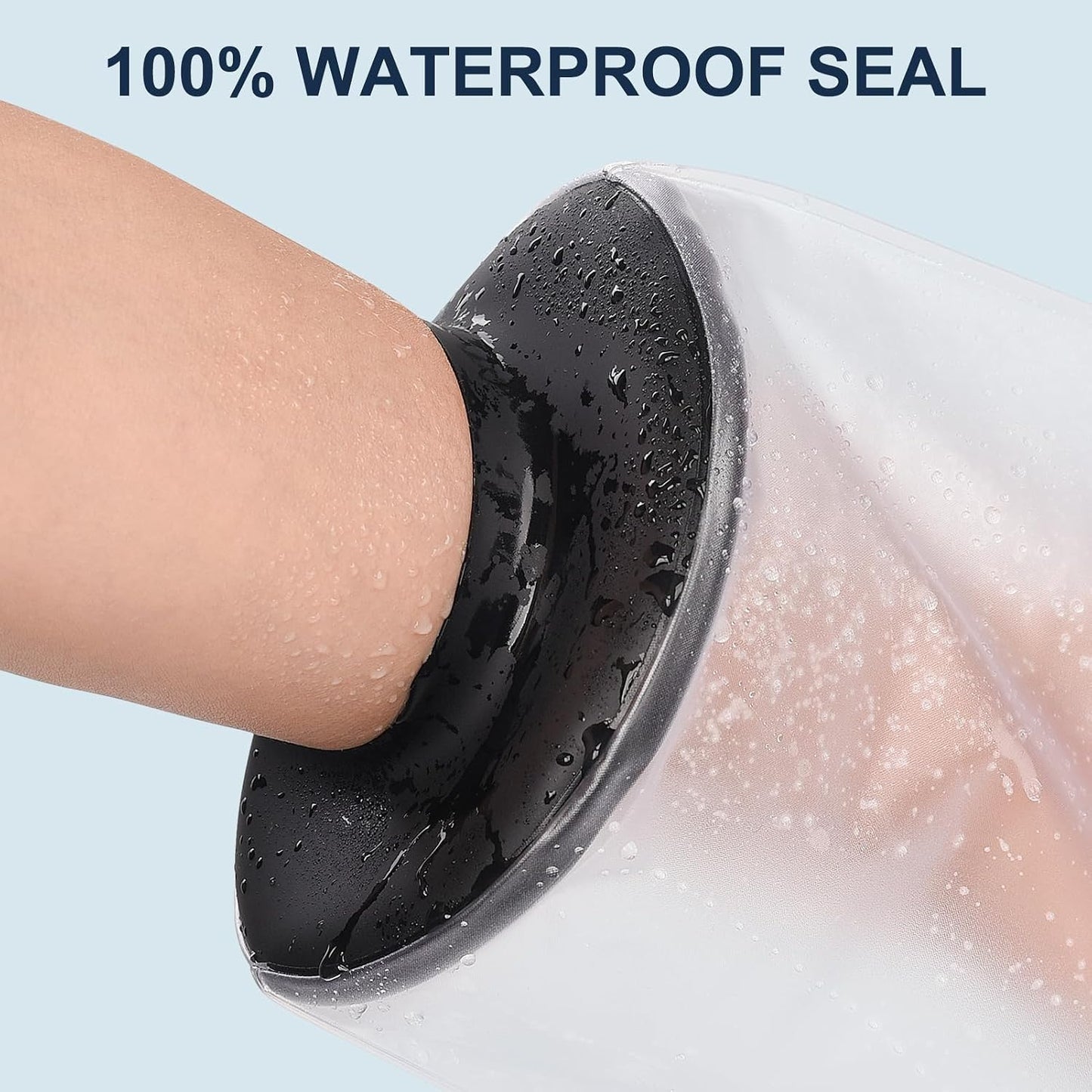 Adult Waterproof Foot Cast Cover, Reusable Watertight Ankle Cast Protector | Durable & Watertight Shower Boot, Reusable Shower Bag for Leg, Soft Comfortable Shower Bag for Post-Surgery Foot Ankle Injury