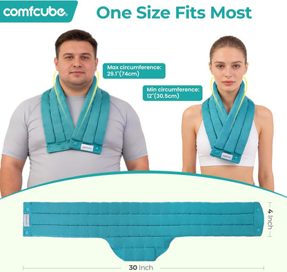 Neck Ice Pack Wrap for Cervical Pain, 2 Hours Long Lasting Cold | Ice Pack for Neck Shoulders Cooling, FSA Eligible, Flexible Cold Pack for Hot Weather, Hot Flashes, Surgery, Swelling