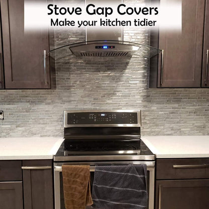 Silicone Gap Covers, (2 PCS) Silicone Stove Gap(21 Inches, Semi Clear) | Filler Stopper Kitchen Stove Gap Covers - Flexible Stoves Counter Gap Cover, Food Grade