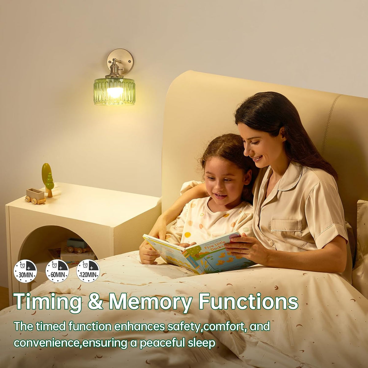 Shenmoyl Battery Operated Wall Sconce with Green Striped Shade Pattern Glass Adjustable Chain Retro Gold Wall Mounted Light, Modern Wall Lamp Fixtures Decor for Bedside Bedroom Indoor Doorway