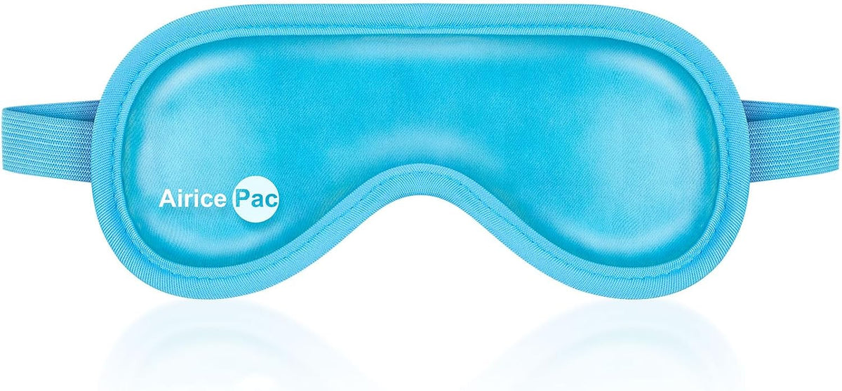 AiricePac Cold Eye Mask Cooling Eye Mask for Dry Eyes, Gel Eye Mask Eye Ice Pack Reusable Cold Eye Compress for Dark Circles, Migraines, Eye Surgery, Skin Care