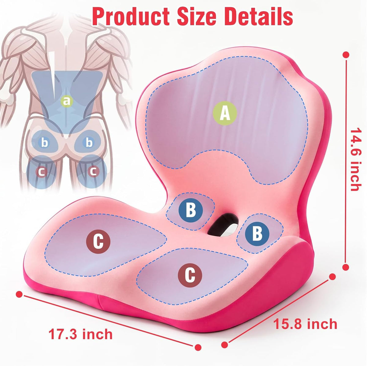 Car Seat Cushion Office Chair Cushion with Lumbar Support Pillow