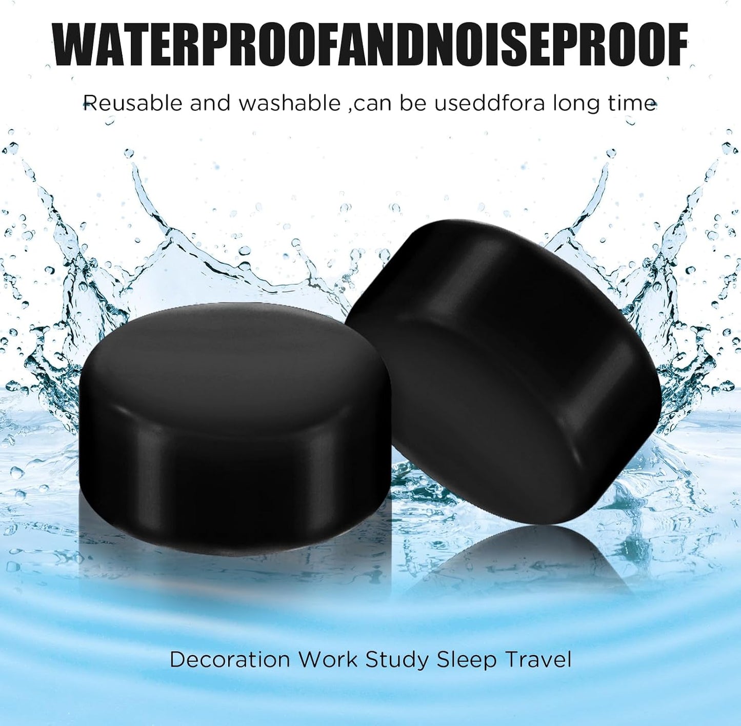 TrelaCo 12 Pack Soft Ear Plugs for Sleeping, Reusable Moldable Silicone Earplugs Noise Cancelling Reduction for Concerts, Swimming, Shooting, Snoring, Airplane, Musicians, Motorcycle (Pink)