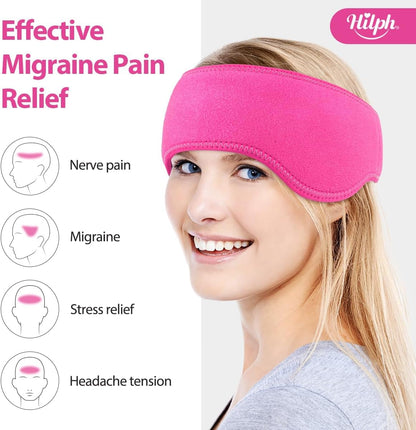 Hilph Headache Ice Pack Wrap, Adjustable Migraine Ice Head Wrap