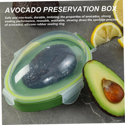 2Pcs Avocado Saver for Fridge, Reusable Avocado Container, Sealable & Visible Silicone Food Storage Containers for Kitchen Saver