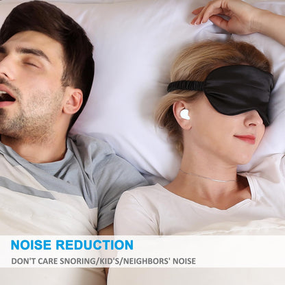 Ear Plugs for Sleeping, 16 Moldable Noise Cancelling Silicone Earplugs for Swimming, Snoring, Sleep and Studying, Blue