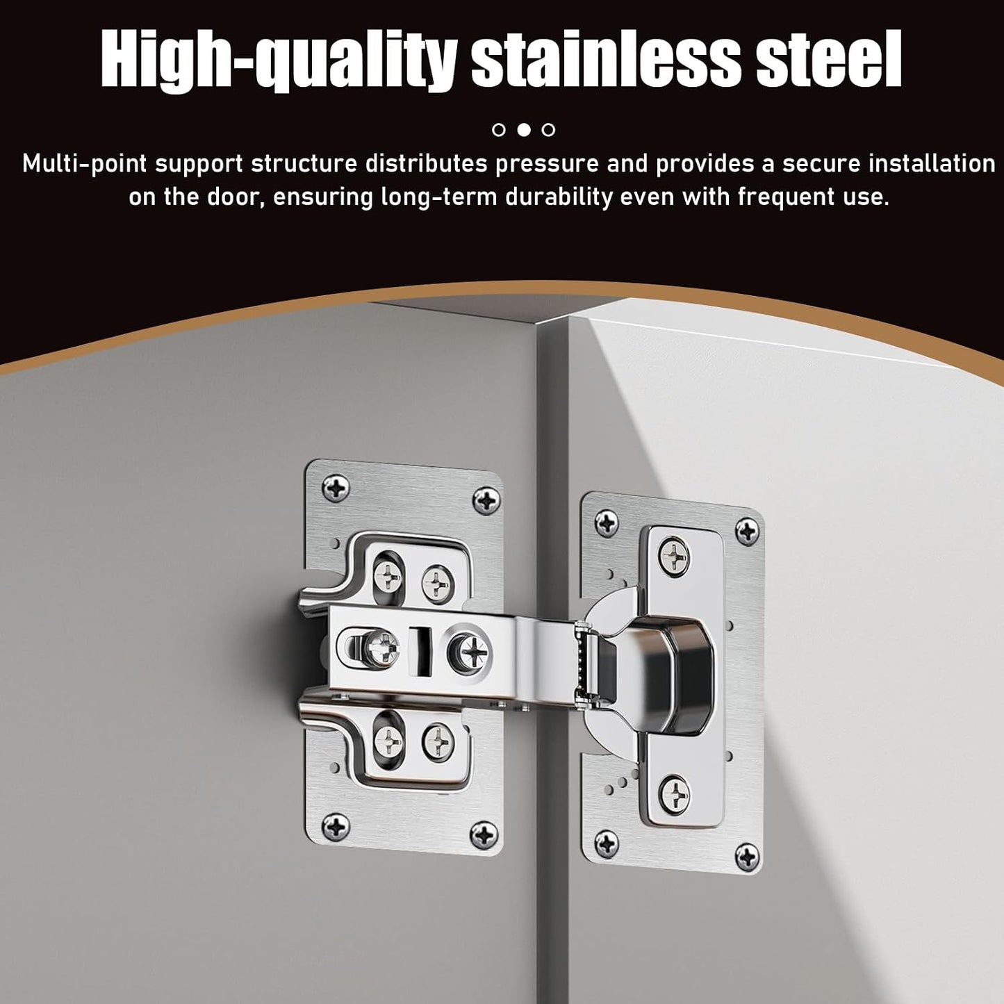 20 PCS Upgraded Cabinet Hinge Repair Plate Kit Thickened by 0.7 mm Stainless Steel Hinge Repair Brackets Kit Metal Hinges Repairs Fixing Plates with Screw for Kitchen Cupboard Door Locker Cabinet Door
