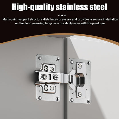 20 PCS Upgraded Cabinet Hinge Repair Plate Kit Thickened by 0.7 mm Stainless Steel Hinge Repair Brackets Kit Metal Hinges Repairs Fixing Plates with Screw for Kitchen Cupboard Door Locker Cabinet Door