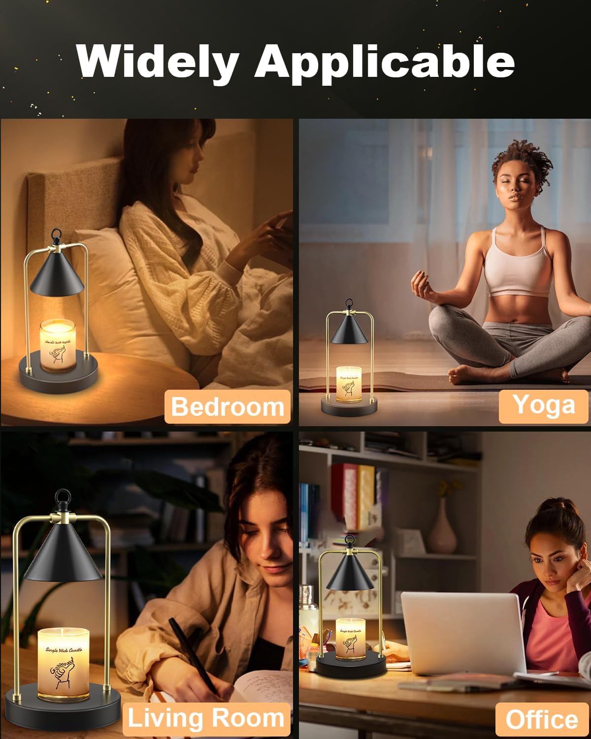 Candle Warmer Lamp with Timer, Upgraded Dimmable Wax Melts Warmer for Jar Candles, Height Adjustable Candle Lamp, Birthday Gifts for Women Mom, House Warming Gifts New Home Decor