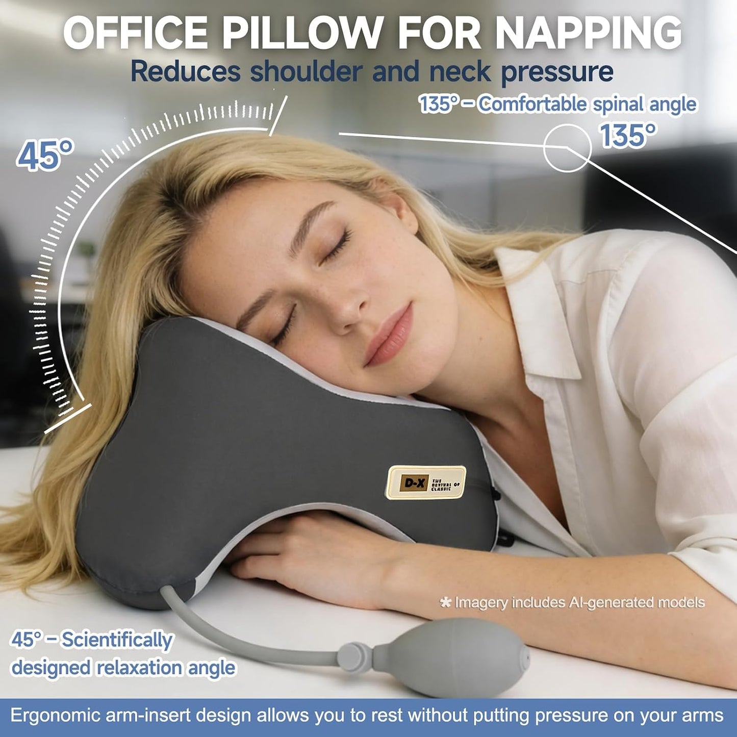 Knee Pillow for Side Sleepers, Alignment Pillow for Side Sleepers, Relief Hip & Sciatica Pain, Nourial Pillow Between Legs for Pregnant Women and Seniors (Grey)