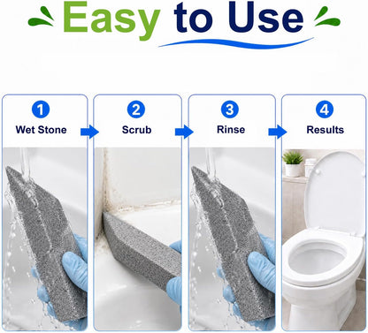 8 Pack Pumice Stone Toilet Bowl Cleaner for Hard Water Rings | Scouring Bars Remove Mineral Buildup, Limescale and Rust from Toilets, Sinks, Bathtubs, Grills and Pool Tile