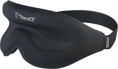 TheraICE Sleep Mask + Cooling Gel Relief - Weighted Sleep Eye Mask 100% Blackout 3D Cold Relaxing No Pressure Eye Cover Blindfold to Block Light for Comfortable Soothing Night Sleeping | Men & Women | Soft Blindfold Cold 3D Contoured No Pressure Eye
