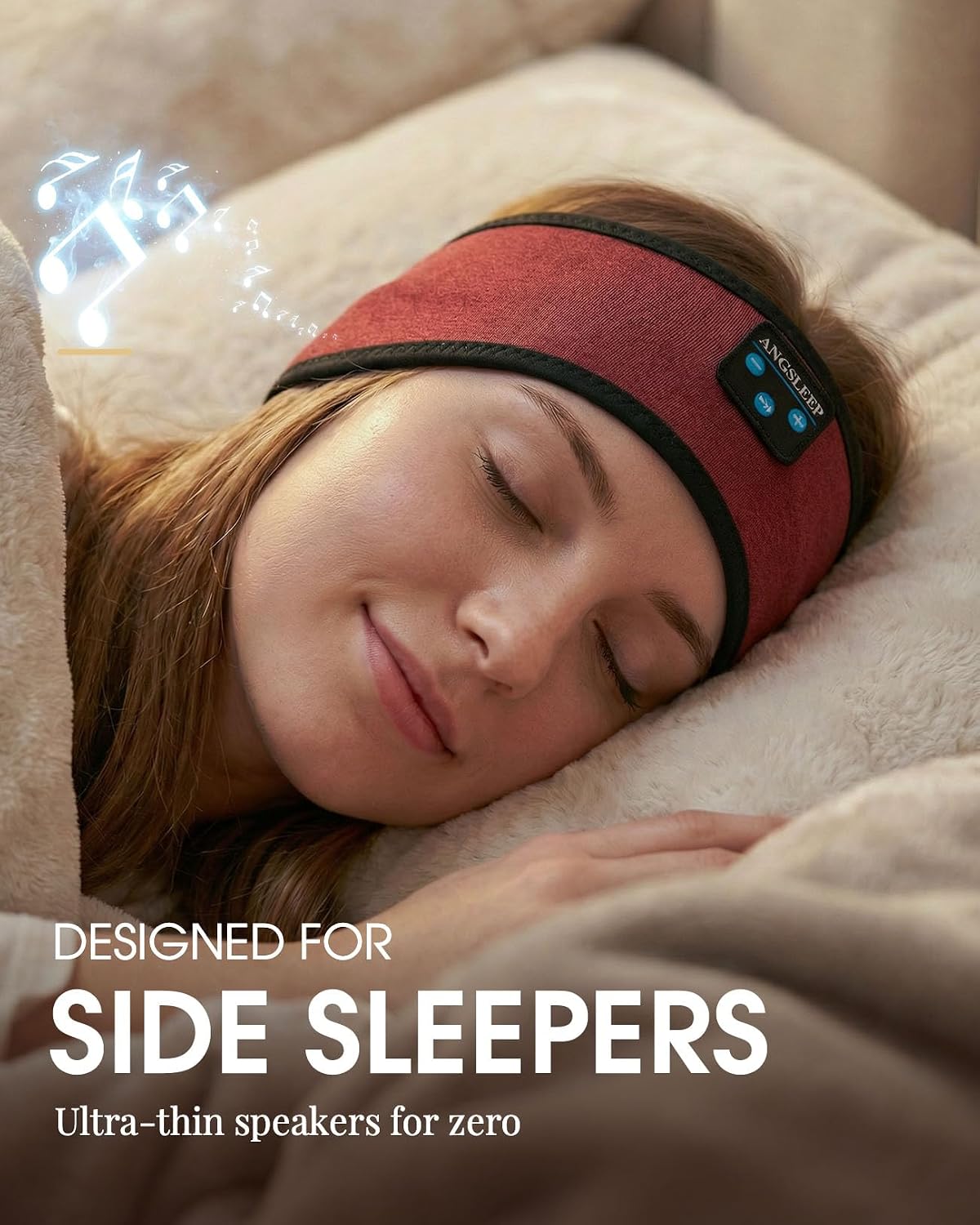 Sleep Headphones Bluetooth 5.4 Headband, Wireless Sleep Headphones with Ultra-Thin Stereo Speakers for Side Sleepers, Breathable & Soft Sports Headband for Running Exercise, Yoga, Travel