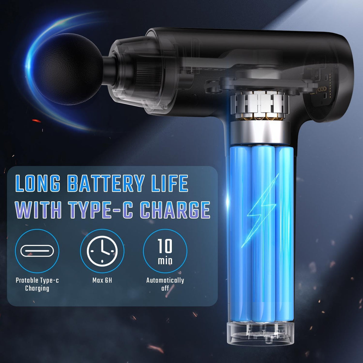 cotsoco Massage Gun Deep Tissue, Handheld Muscle Massager, Gifts for Men