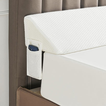 IFNOW Queen Size(60"x6"x10") Bed Wedge Pillow for Headboard, Mattress Gap Filler(0-8"), Bed Wedge for Gap Between Your Headboard and Mattress Dark Grey | High-Density Foam,Fills 0-8"Mattress Gap,Prevents Pillow & Items Falling,Works with Headboard or